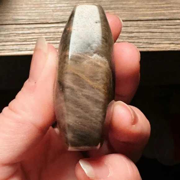 Black Moonstone Heart-Shaped Stone Decor Gift Large - Picture 5 of 9